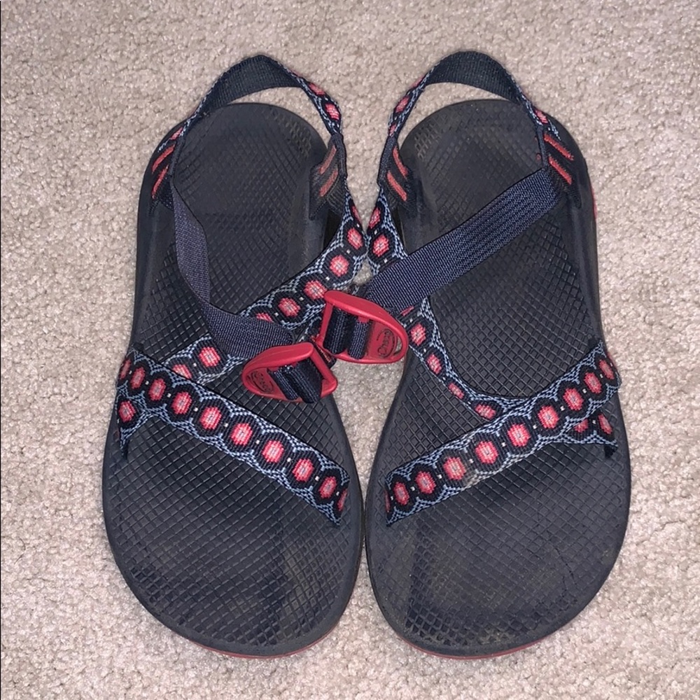 Chaco navy and pink sandals